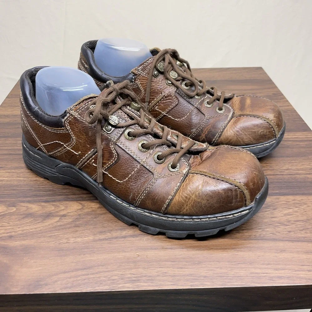 Vintage GBX Chunky Y2K Brown Leather Shoes Grunge Streetwear‎ Oxfords Size 12M
